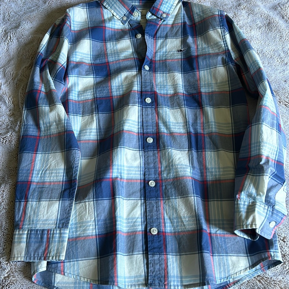 VV plaid long sleeve boys medium